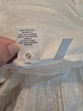 New York & Company White Stretch Cotton Maxi Dress